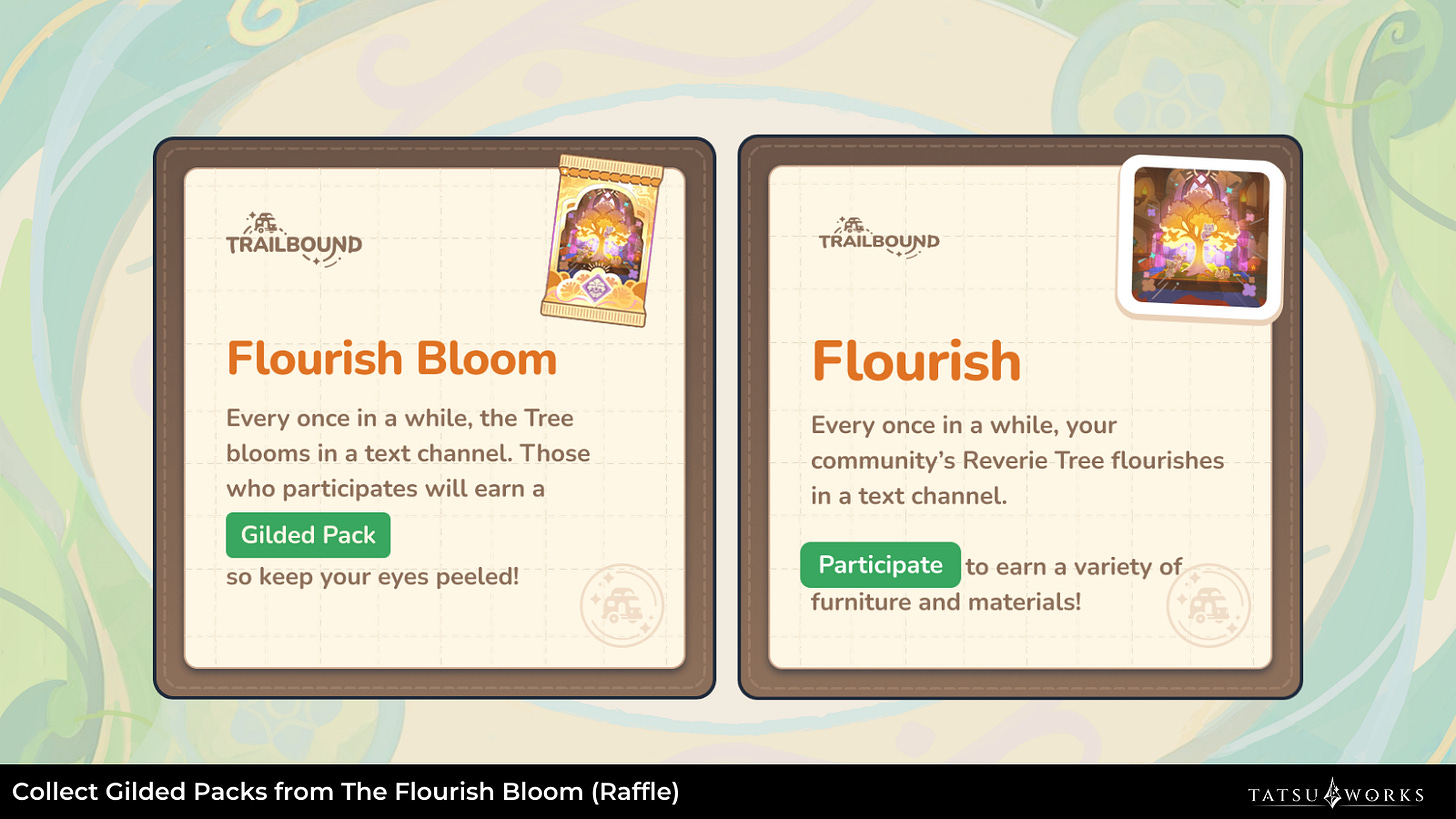 Picture of Reverie Tree in Trailbound, cozy game on Discord.