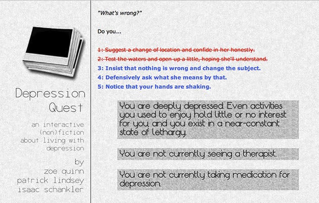 Text adventure 'game' offers a taste of what clinical depression is like Text adventure 'game' offers a taste of what clinical depression is like