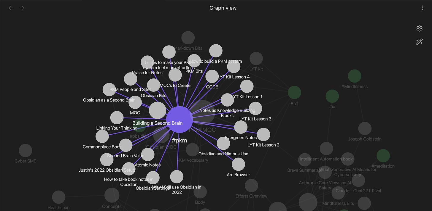 Obsidian PKM graph view