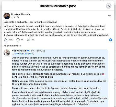 Xhymshiti e pyet Rrustem Mustafën