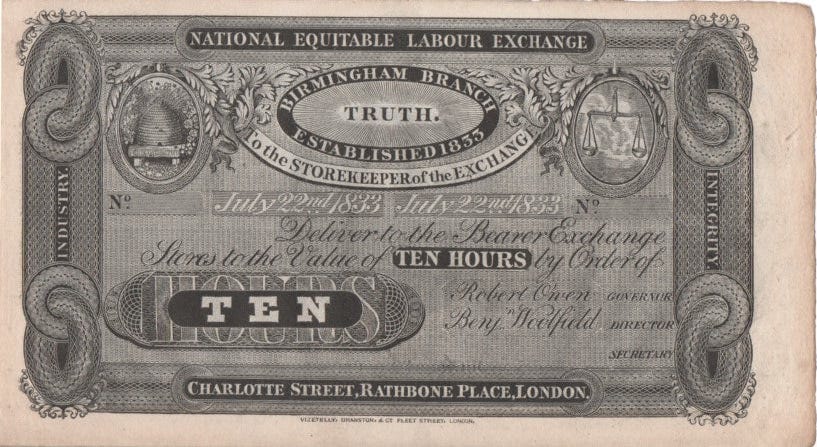 Robert Owen's 'labour notes' - ANDREW WHITEHEAD