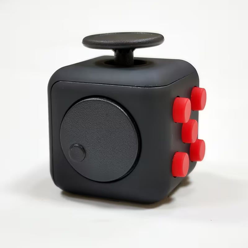 fidget spinner for adults portable silent stress   ergonomic fidget durable abs plastic black compact fidget   for focus aid modern desk accessory for home office use 6