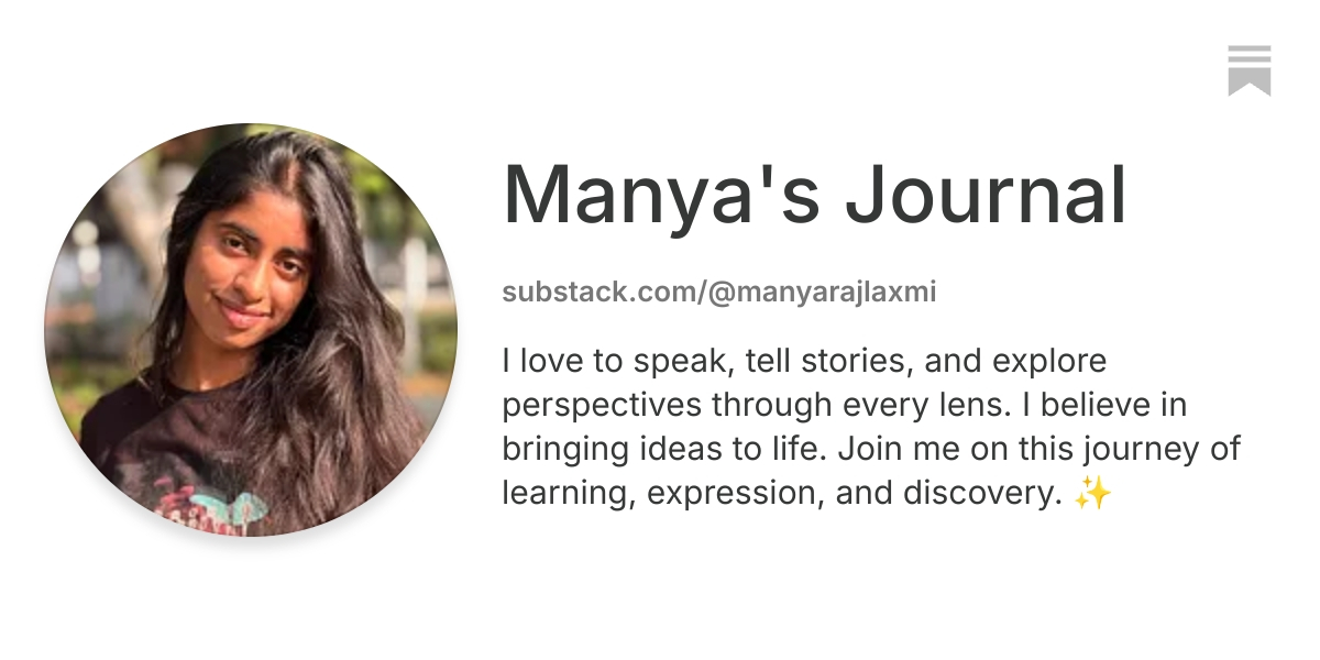 Manya's Journal | Substack