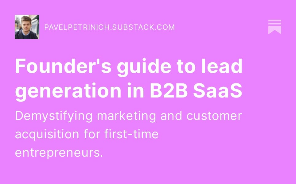 Founder's guide to lead generation in B2B SaaS