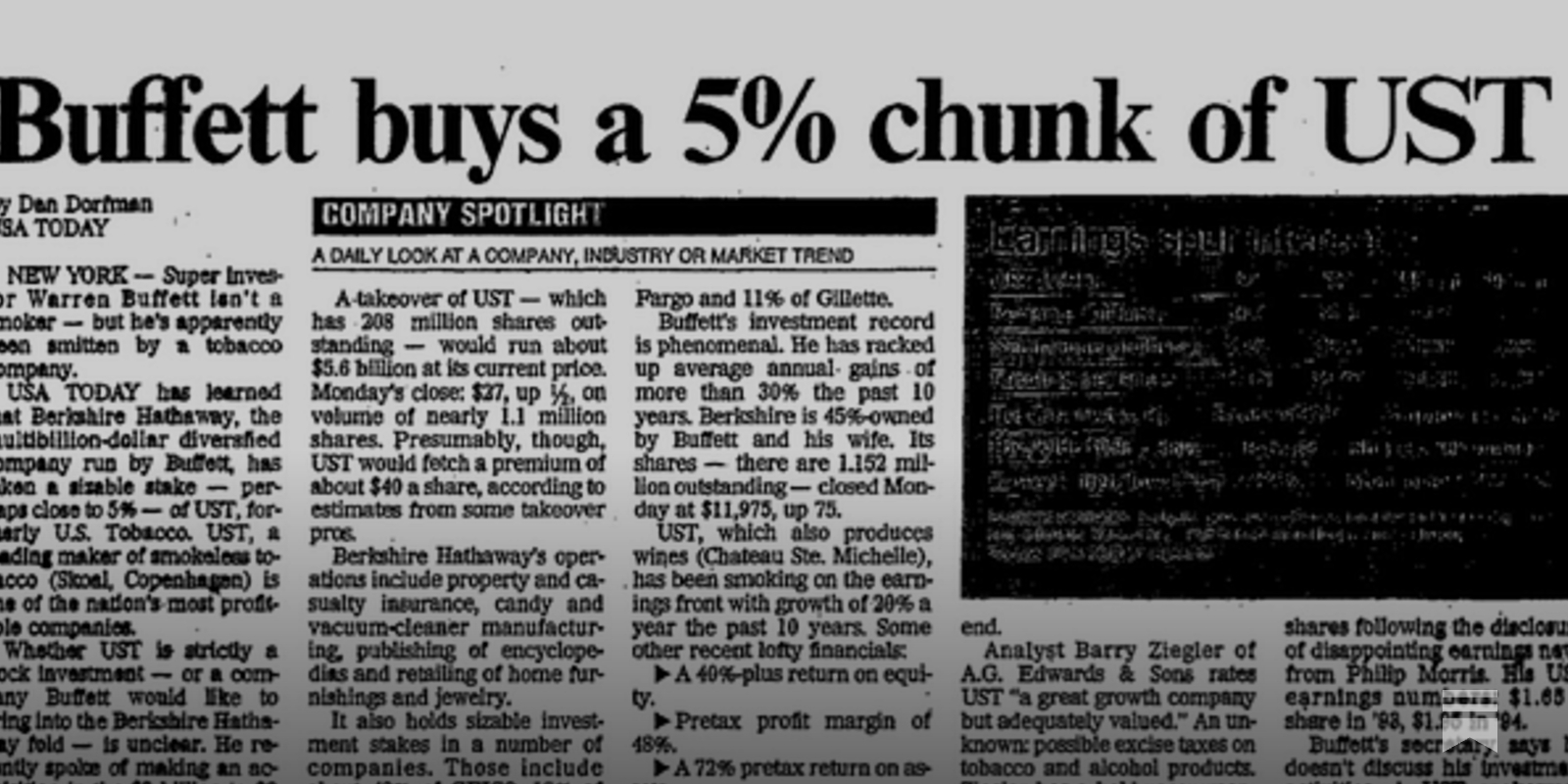ust tobacco stock The Real Story of Buffett, Berkshire, and Tobacco