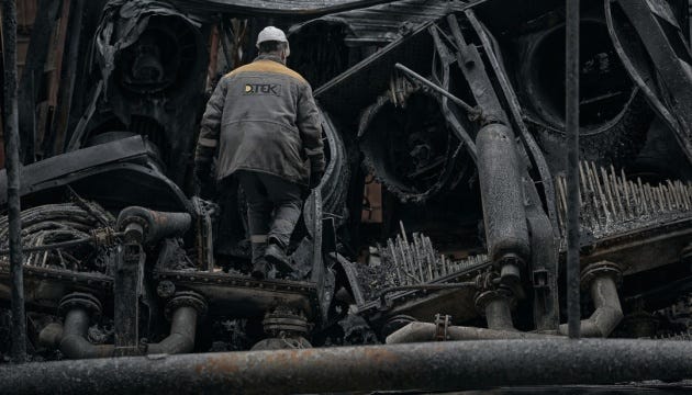 DTEK: Energy workers restarted TPPs from scratch 17 times after shelling during heating season