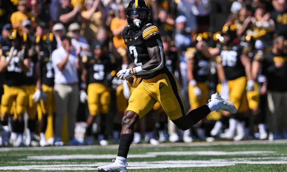 Iowa's Kaleb Johnson goes off