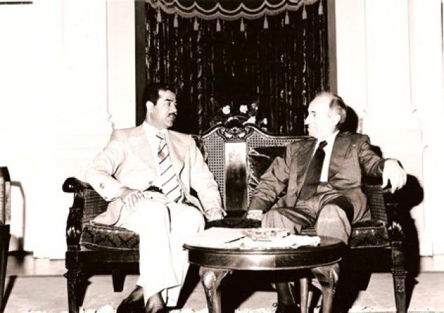 File:Baath Party founder Michel Aflaq with Iraqi President Saddam Hussein in 1979.jpg