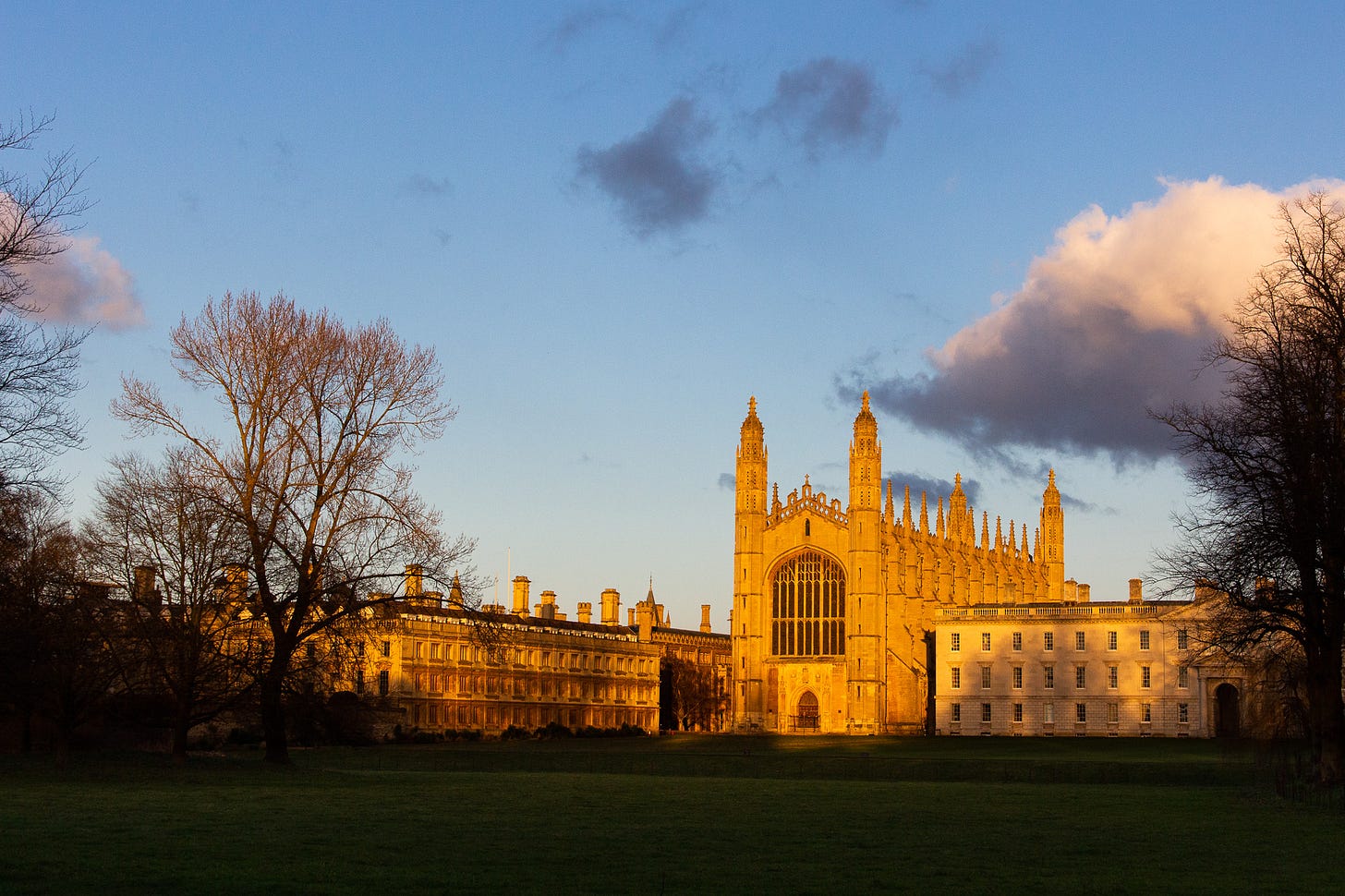 Kings College Cambridge at sunset