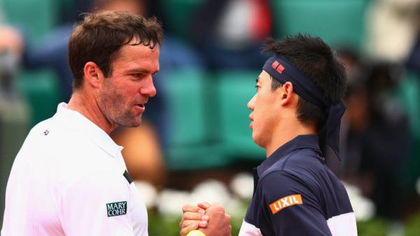 kei nishikori beats taymuraz gabashvilli 2015 french open kei nishikori beats taymuraz gabashvilli 2015 french open