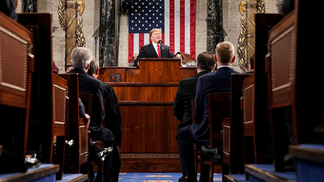 President Trump giving state of the union address President Trump giving state of the union address