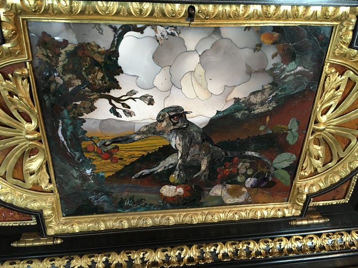 pietre dure; pietra dura; Gobelins; cabinets; Alnwick Castle;