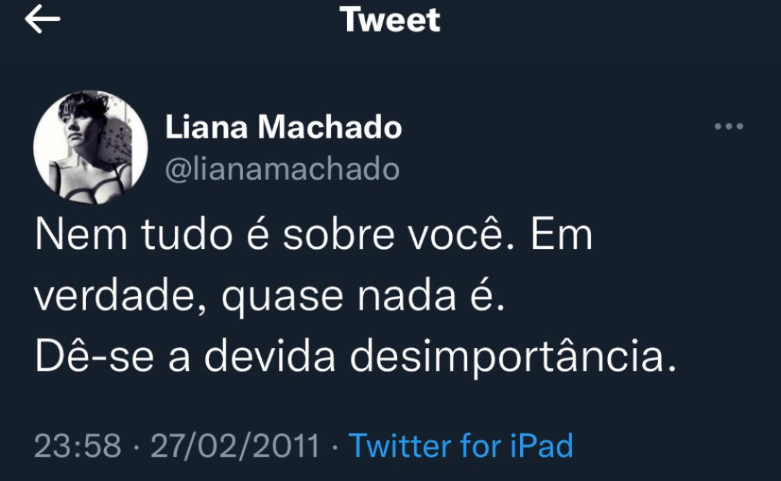 Liana Machado  on X: "É hora de repetir um tuíte que faço há 10 anos aqui:  https://t.co/hJZMojJD3w" / X