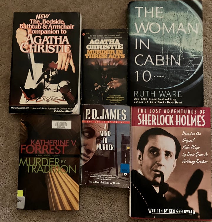 Kacey at the library, mysteries and thrillers, grilling and sports history