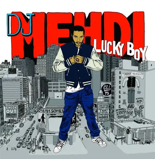 Dj mehdi : l'Étoile du hip-hop et de la musique Électronique française Pochette du disque Lucky Boy par Dj Mehdi