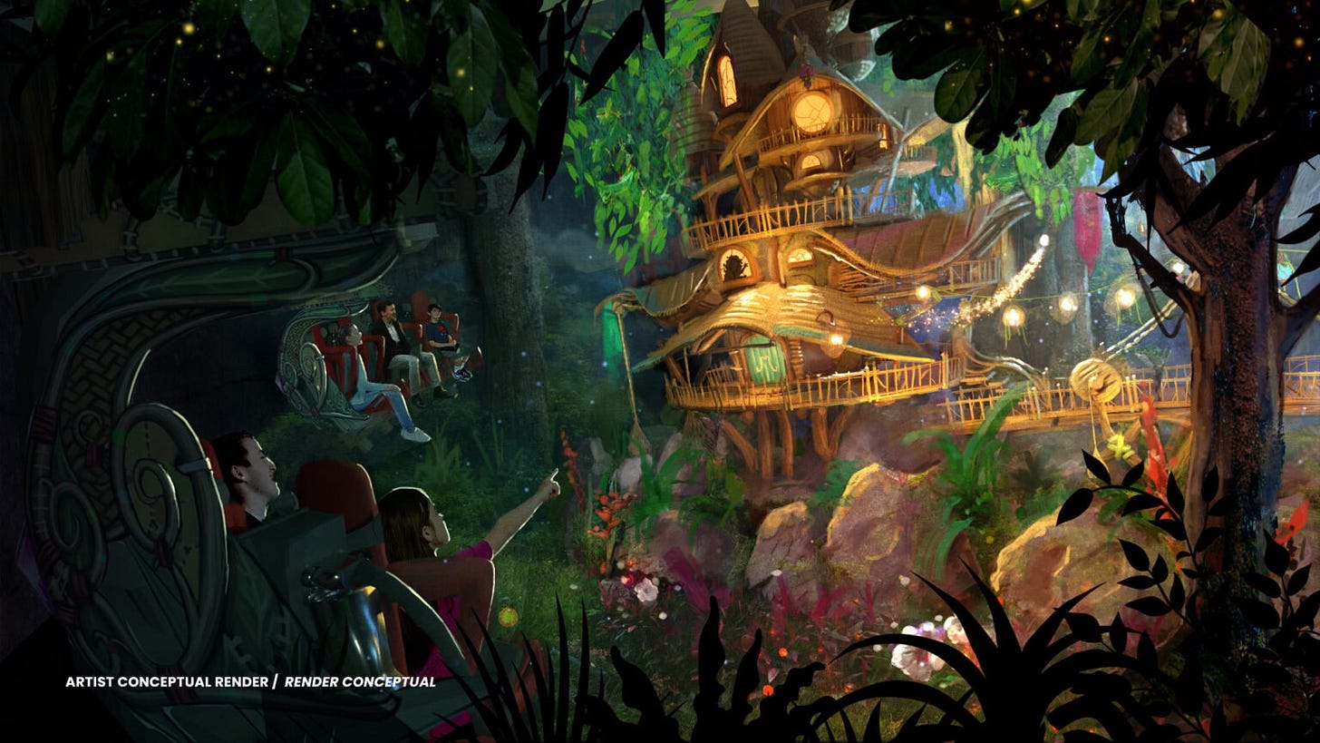 Rendering of themed ride at BON Luxury Theme Park in Mexico