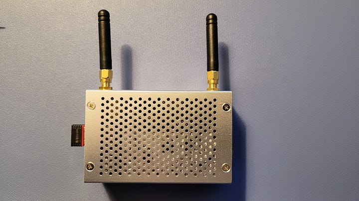 Front and back of hotspot