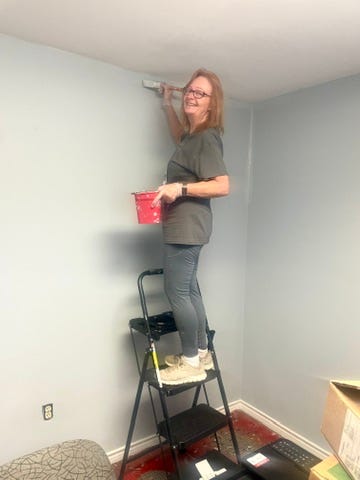 Photos of the team members doing various jobs.