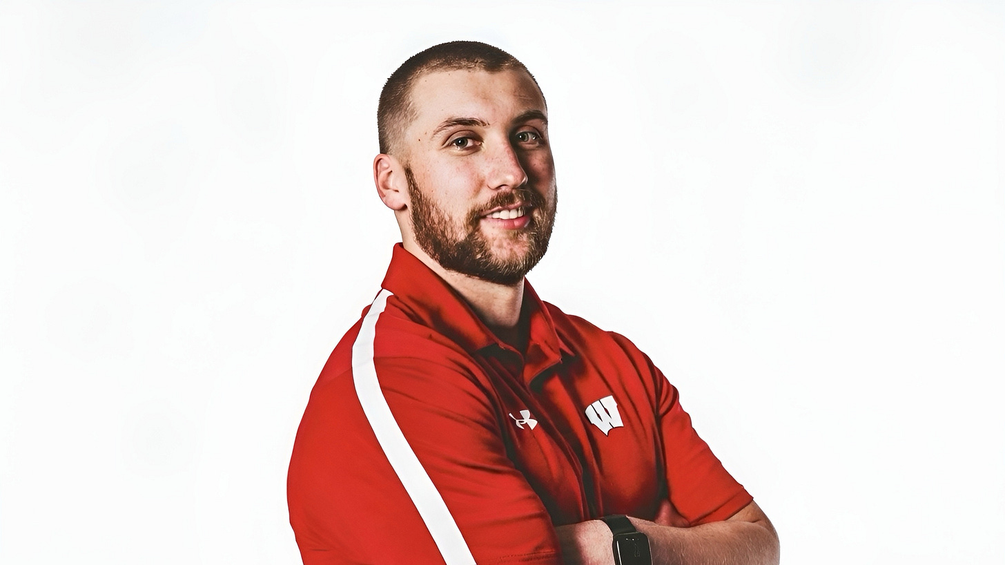 Wisconsin Badgers assistant coach Tuf Borland. 