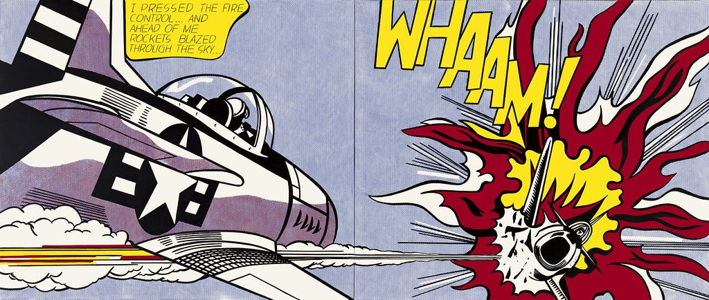 Roy Lichtenstein, Whaam!, 1963 Roy Lichtenstein, Whaam!, 1963