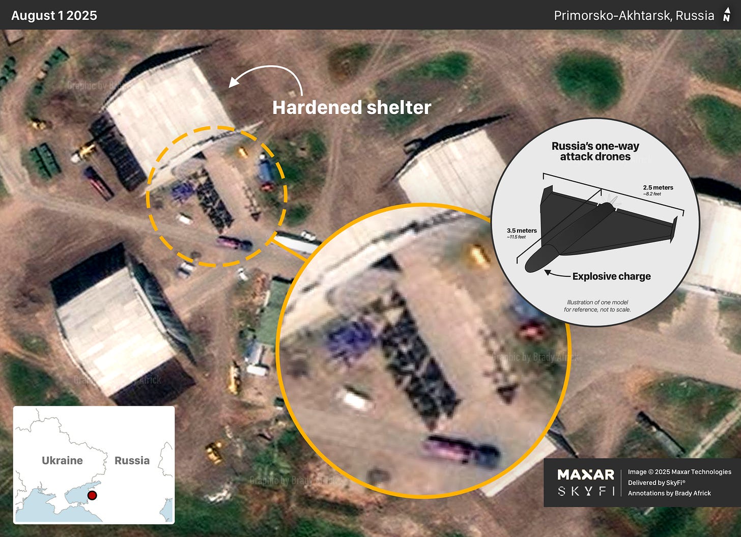 Image © 2025 Maxar Technologies | Delivered by SkyFi® | Annotations by Brady Africk Image © 2025 Maxar Technologies | Delivered by SkyFi® | Annotations by Brady Africk