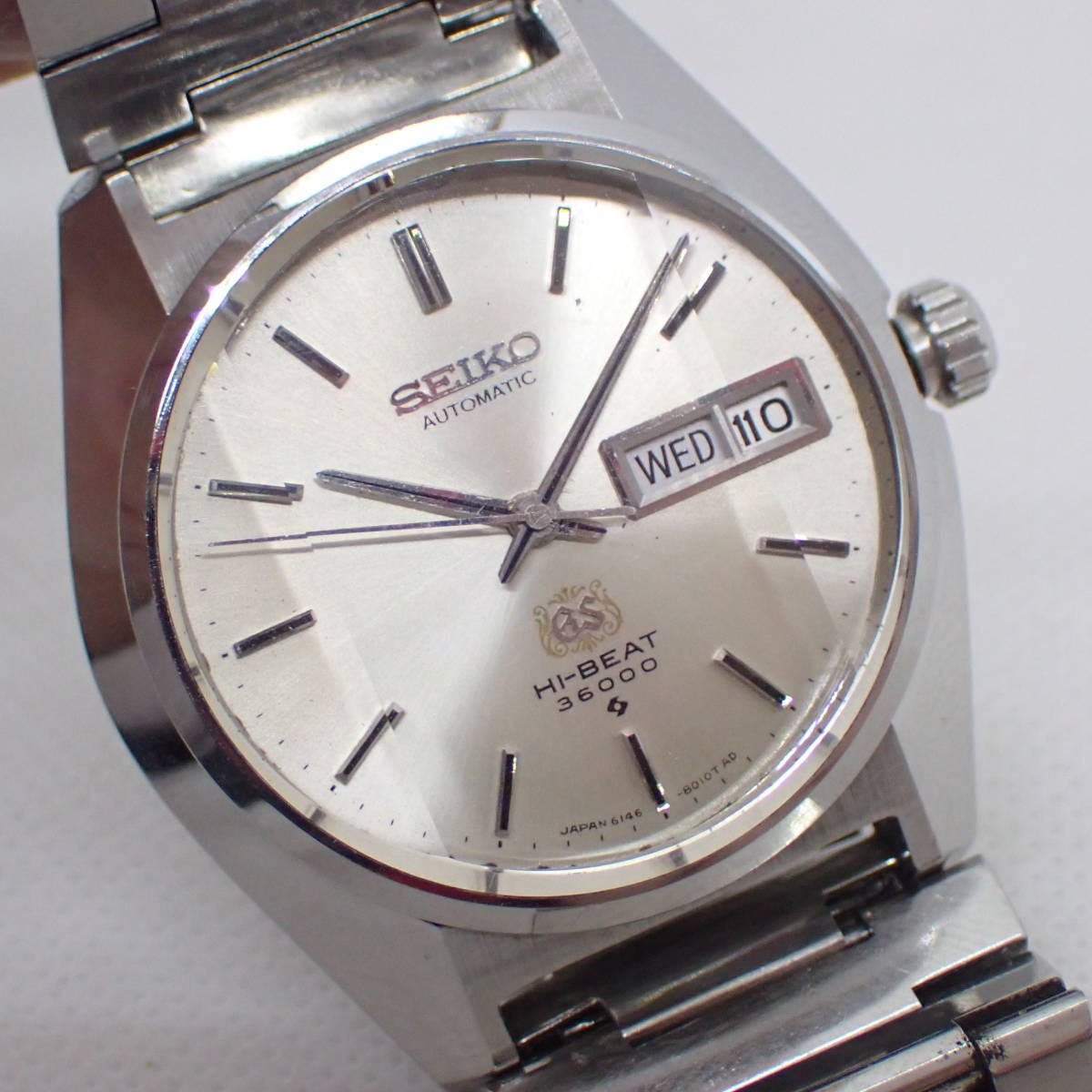 (337) GRAND SEIKO グランドセイコー HI-BEAT 36000 ハイビート 6146-8010 自動巻き デイデイト メンズ腕時計 ヴィンテージ