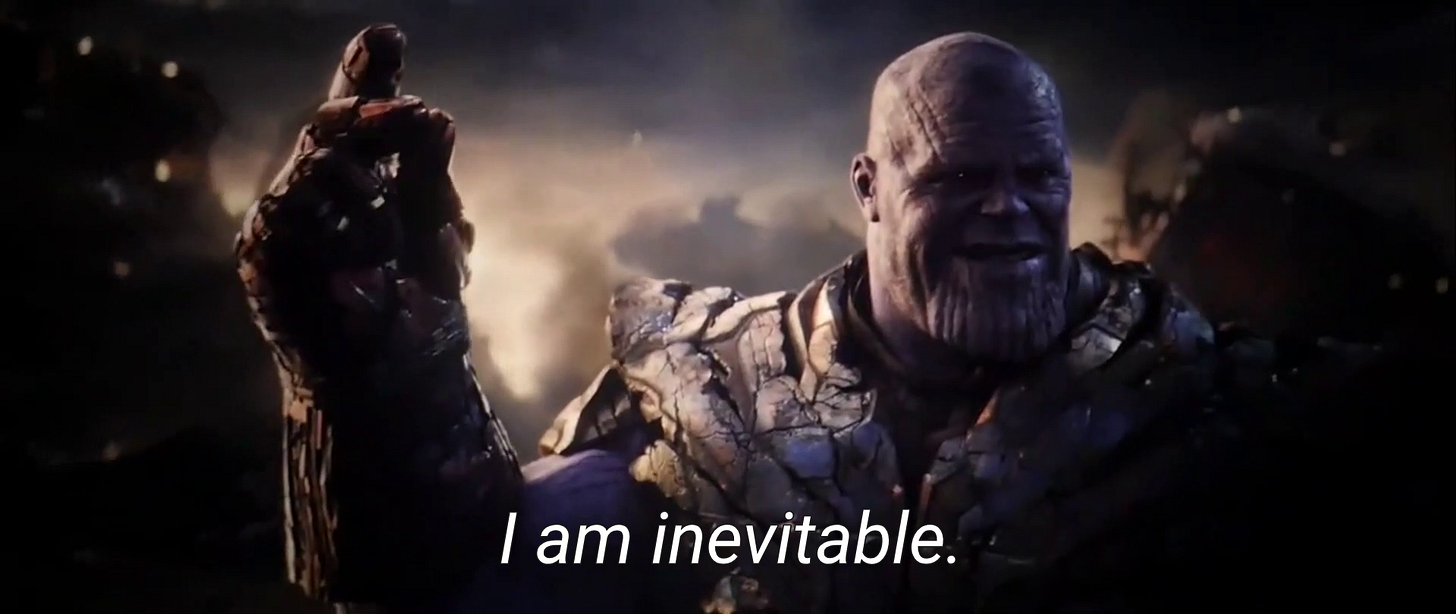 I Am Inevitable HQ Template | I Am Inevitable | Memes, Meme template ...