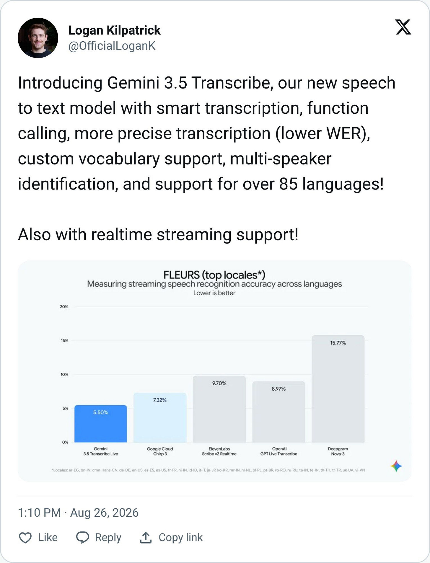 Tweet screenshot