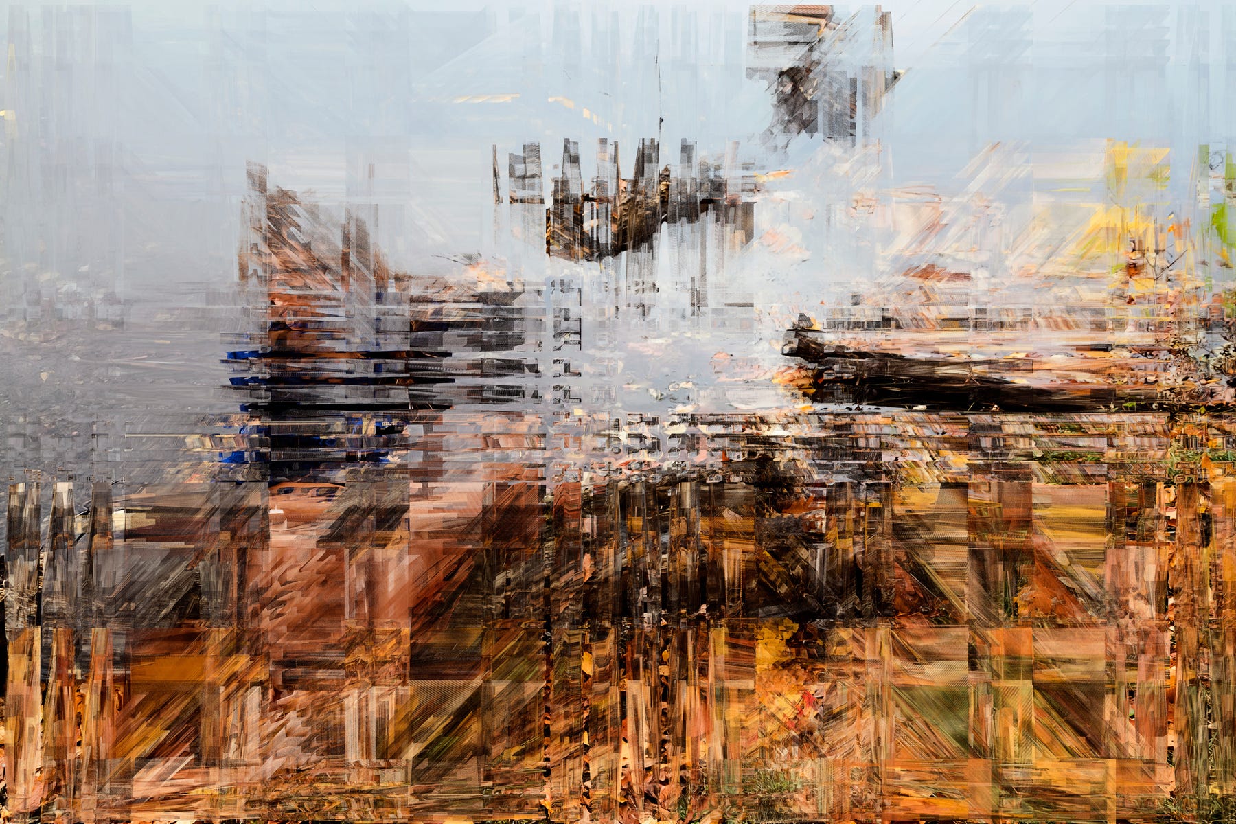 Glitch photography by Sabato Visconti. PLY Databending and Z-Fighting in Blender.