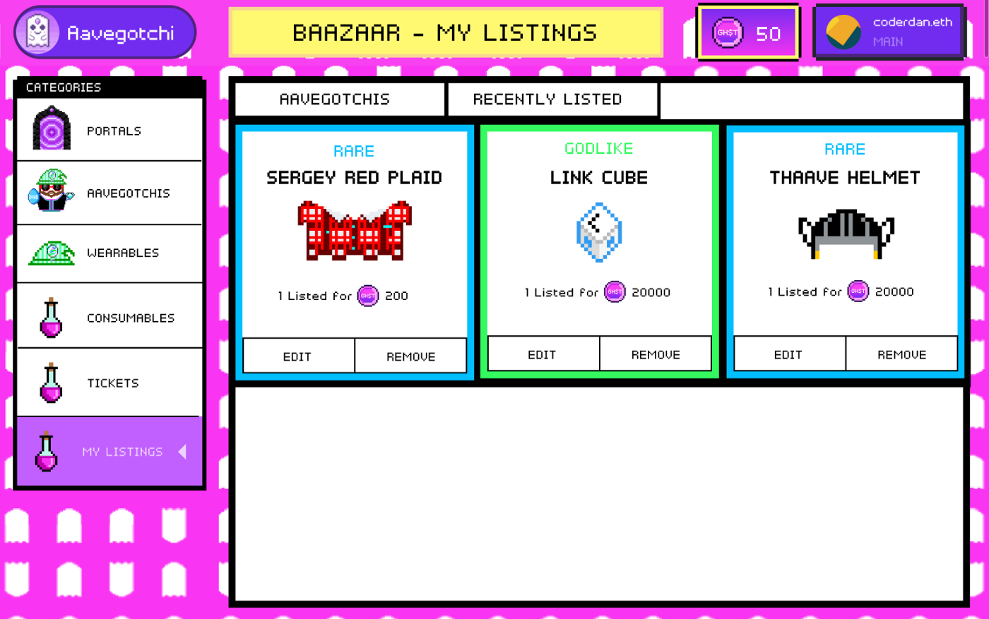 Surprise! We're launching an Aavegotchi NFT Marketplace | by Aavegotchi |  Medium
