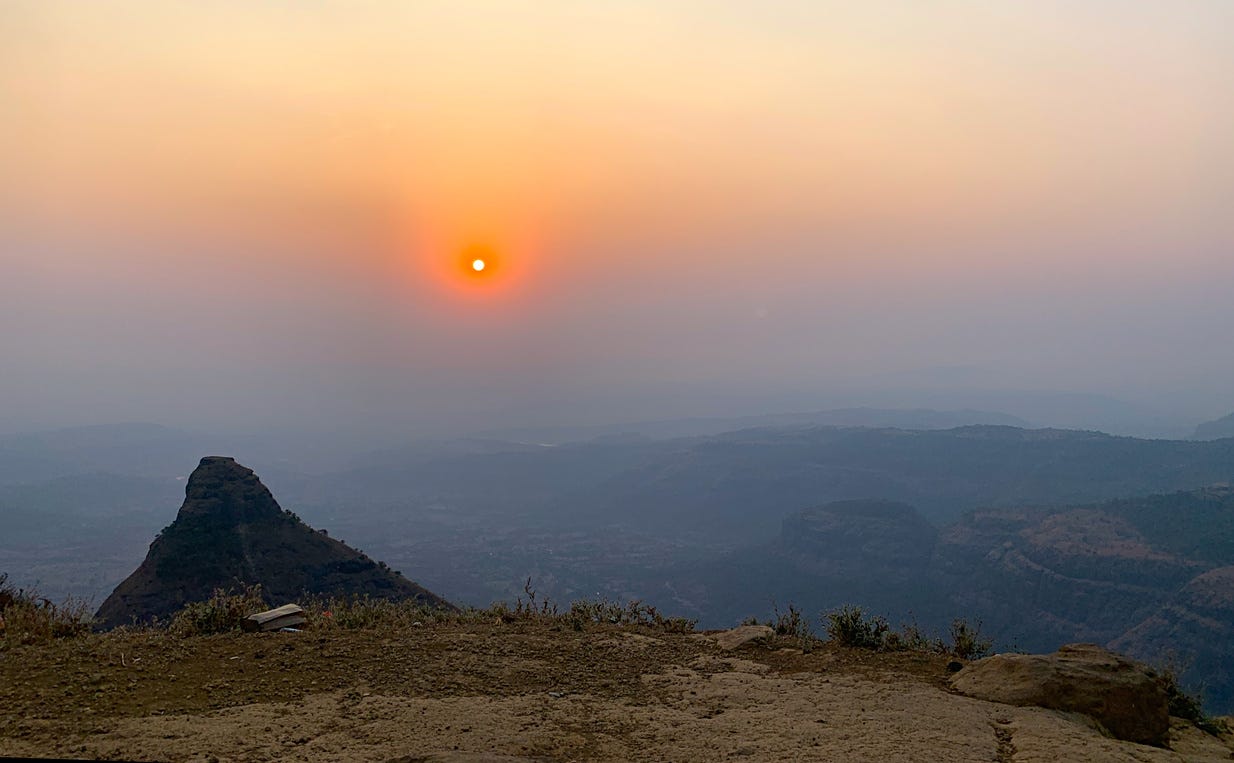 sunset at Tiger Point which major attraction in Lonavala 
