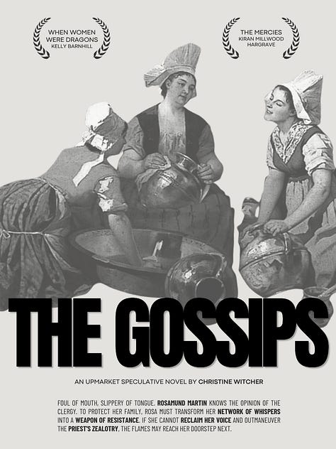three novels i'm currently working on. The Gossips, You're Not Dead Yet Darlin', and Confortable Creatures 