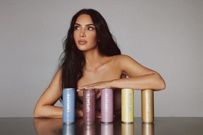 Kim Kardashian Joins Relaunch Of UPDATE Caffeine-Free Energy Drink