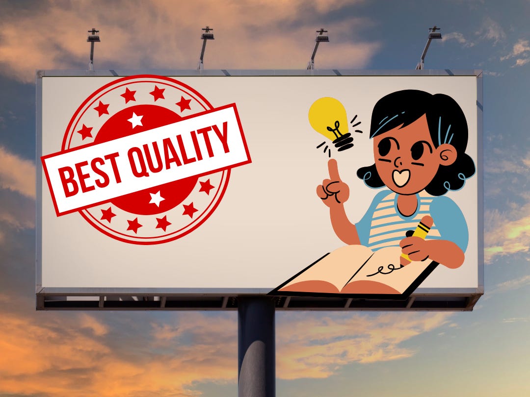 A billboard sign 