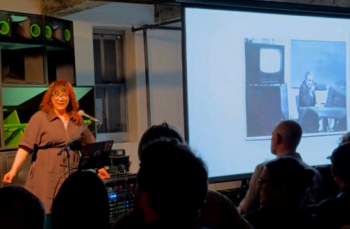 Shira Chess speaking at Giorno Poetry Systems