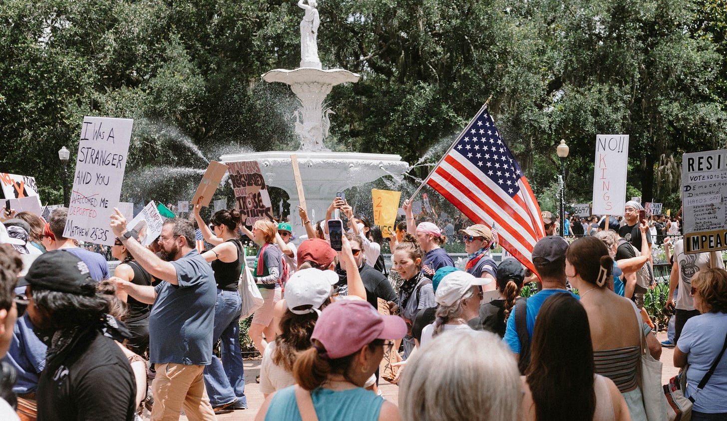 No Kings protest in Savannah, Georgia