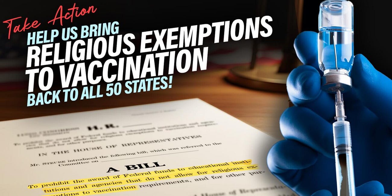 Support the GRACE Act! Bring Religious Exemptions to Vaccination Back to All 50 States!