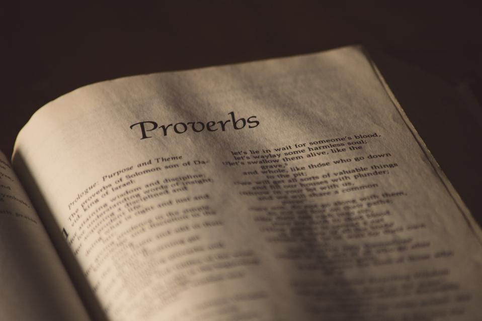 Book of proverbs Book of proverbs