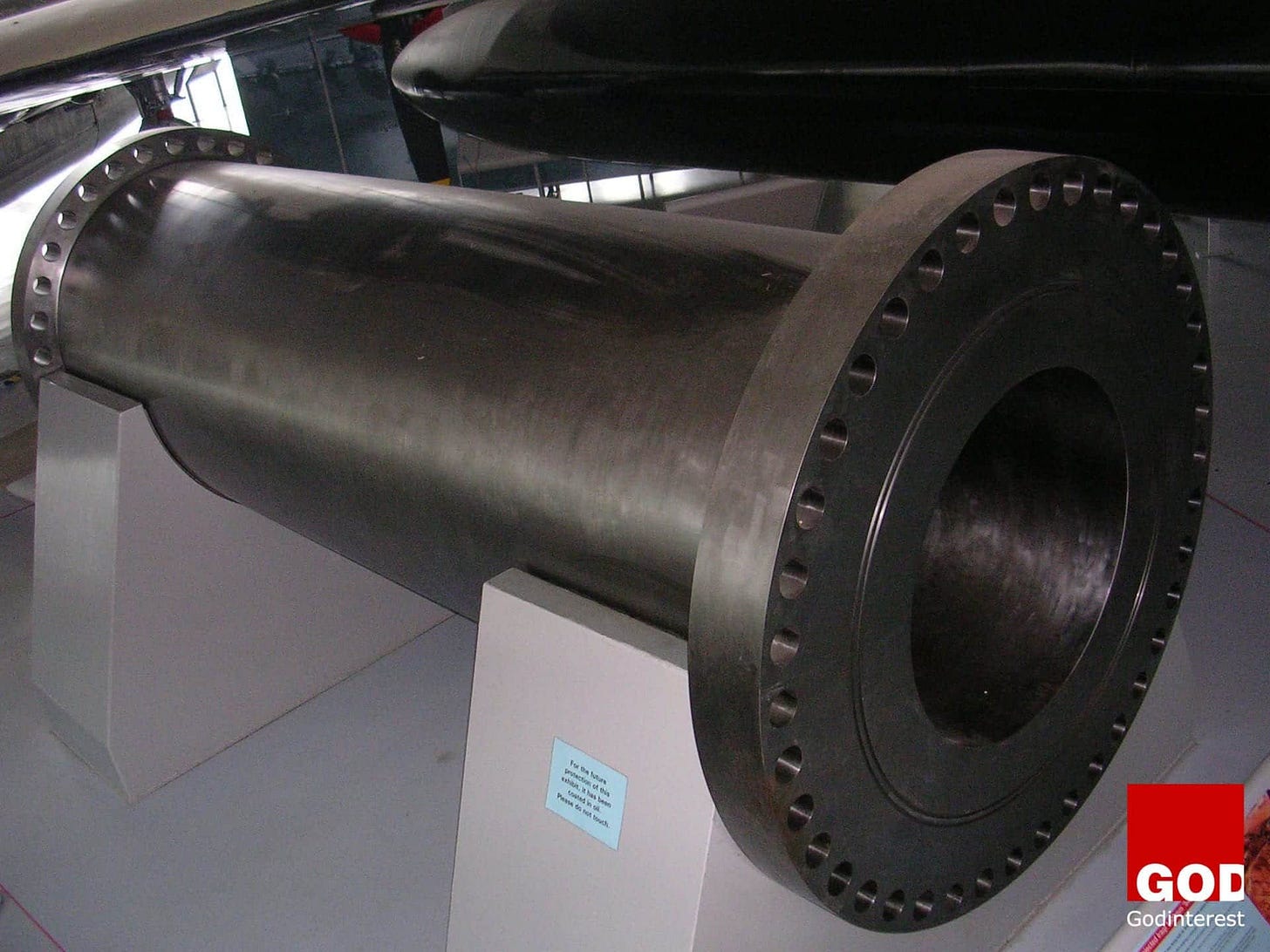 A section of the Iraqi supergun from Imperial War Museum Duxford