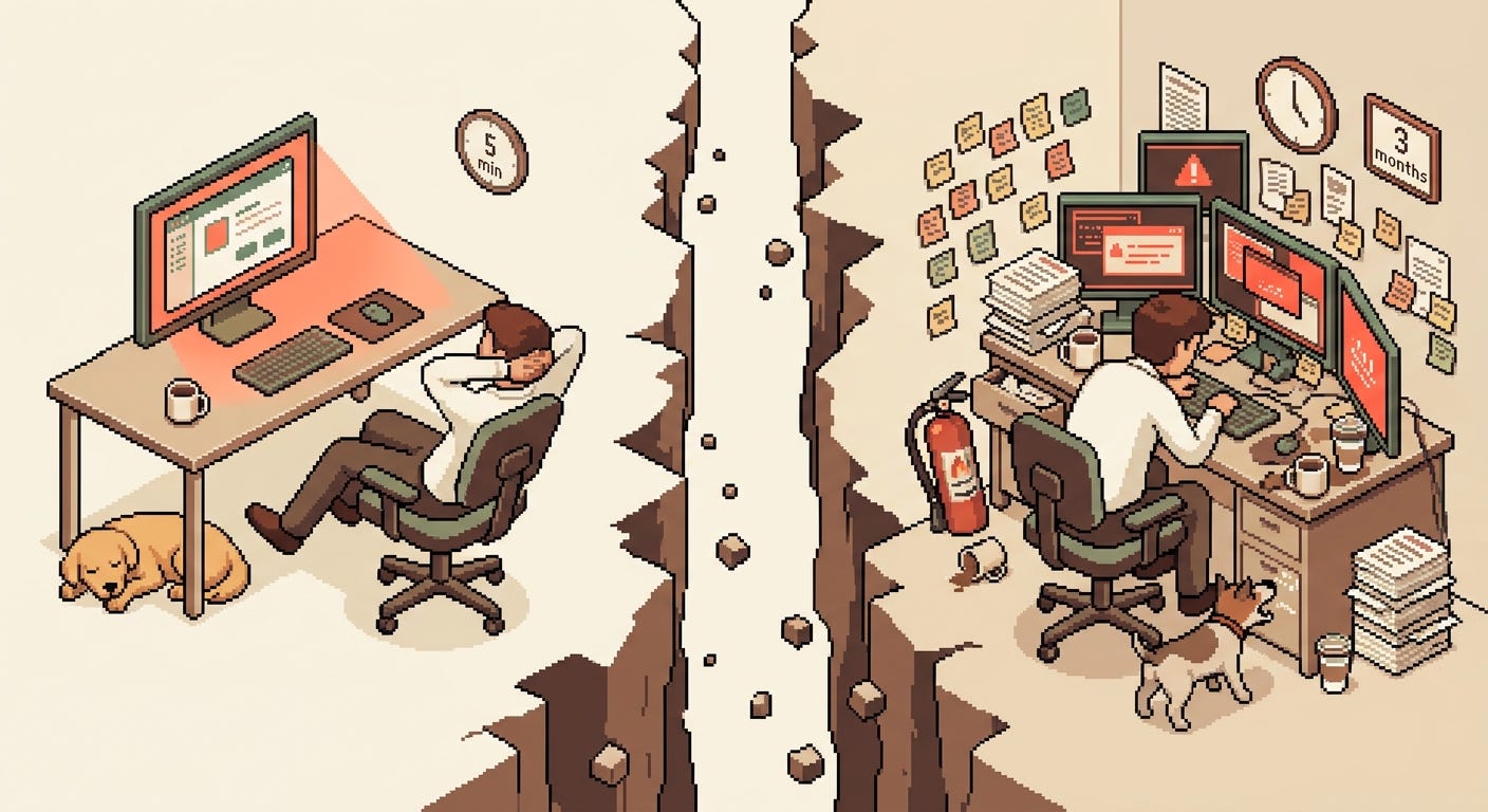 The Vibe Coding Gap: Five Minutes to Demo, Three Months to Production