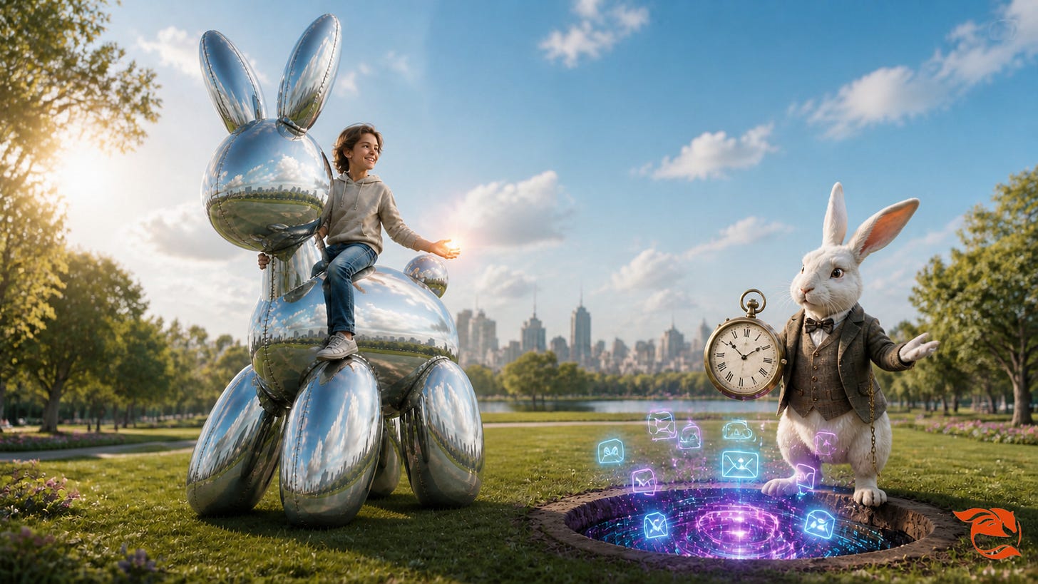 Being led down a rabbit hole is a greater danger than falling off from the back of the hare