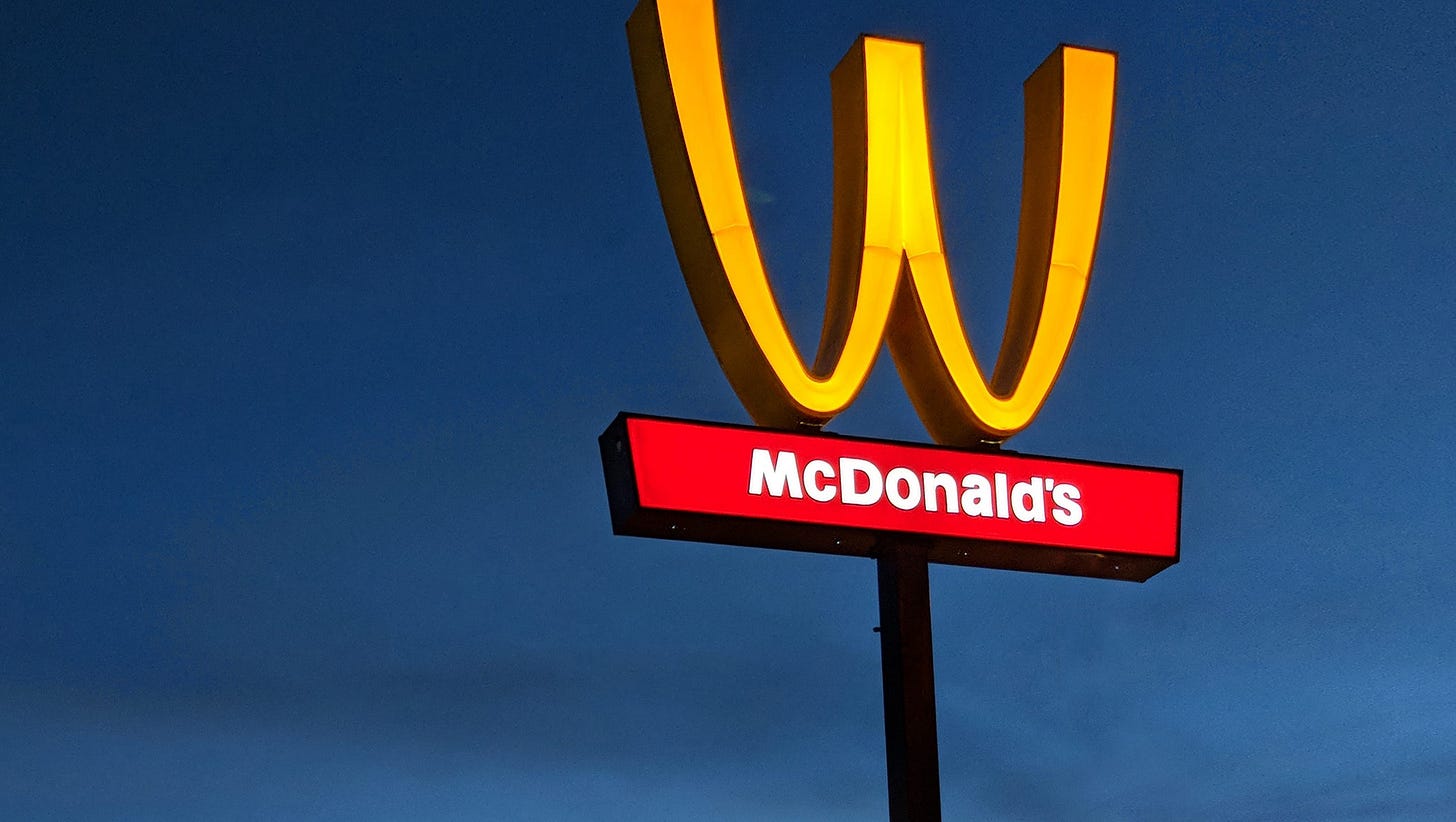 You're not imagining it. The McDonald's logo is upside down