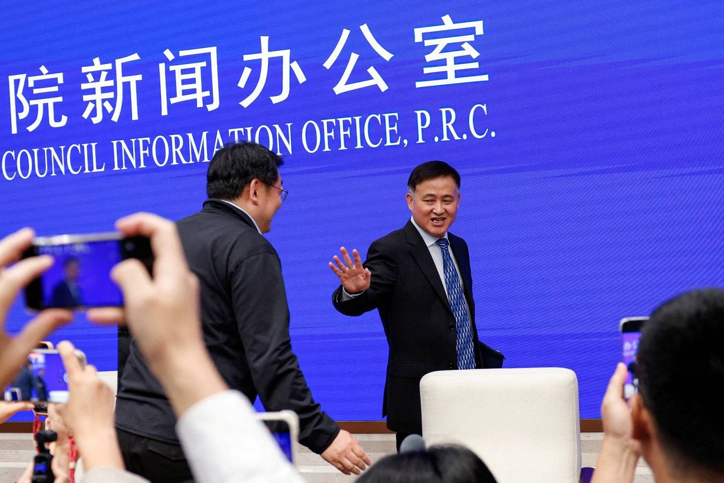 People's Bank of China (PBoC) Governor Pan Gongsheng leaves after a press conference in Beijing, China September 24, 2024. (Reuters) People's Bank of China (PBoC) Governor Pan Gongsheng leaves after a press conference in Beijing, China September 24, 2024. (Reuters)