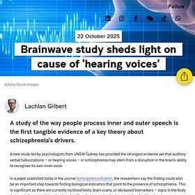 Professor Proves Schizophrenics Voices are External...