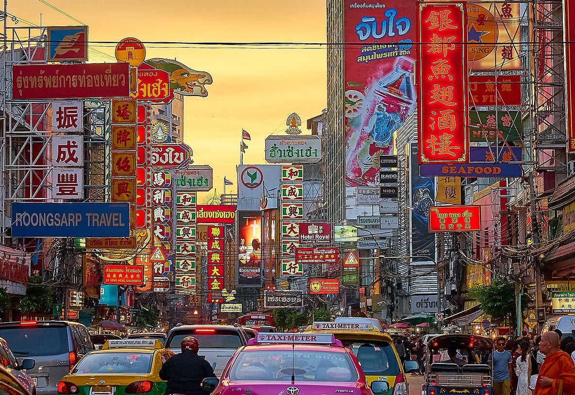 A good place to commence your eating spree is the Train Market and a close second is Yaowarat, Bangkok’s China town. Be careful, you may devour yourself into oblivion. (Show picture) A good place to commence your eating spree is the Train Market and a close second is Yaowarat, Bangkok’s China town. Be careful, you may devour yourself into oblivion. (Show picture)