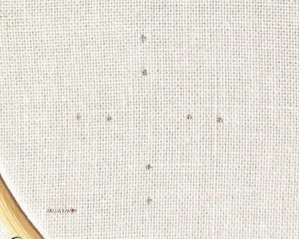 pencil marks on fabric