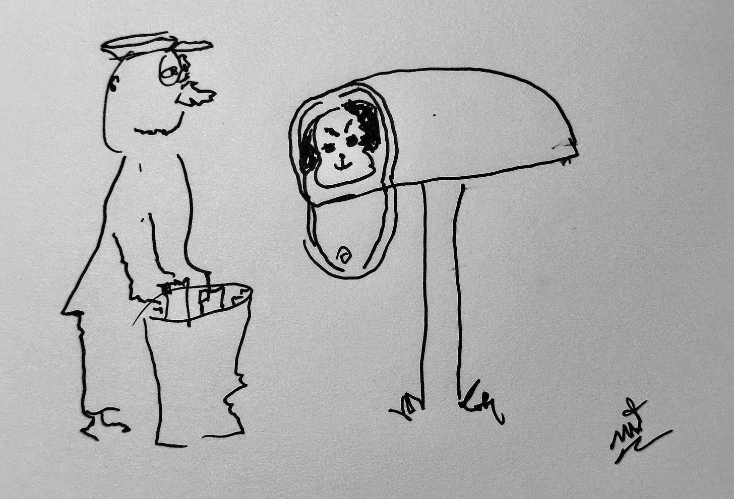 Mailman and the Dog Doodle. Copyrighted by Mark Tulin