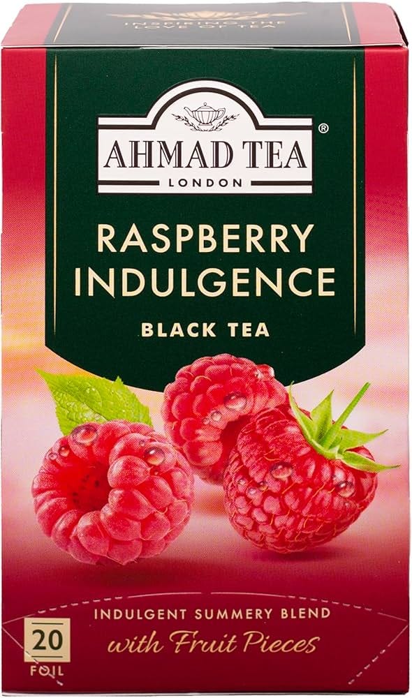 Ahmad Tea Company, Blk Rspbrry, Raspberry Indulgence, 120 Count (Pack of 6)