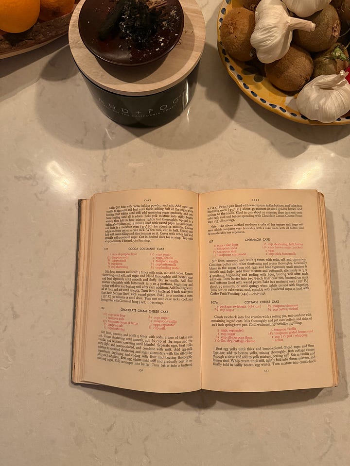 my childhood cookbook I found at a thrift store
