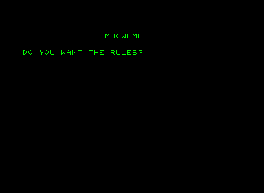 Mugwump (Commodore PET/CBM) screenshot: Title screen